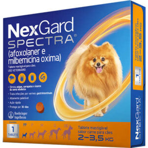Antipulgas e Carrapatos NexGard Spectra Cão 2 a 3,5kg - 1 Tablete