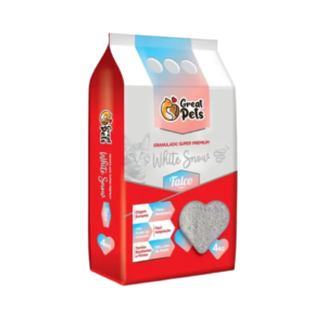 Areia Sanitária Great Pets White Snow Talco 4kg