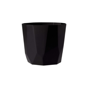 Cachepô Plástico Facetado Preto 14 - Vasos Brasil