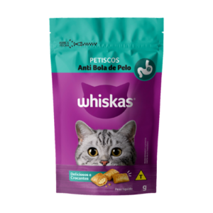Petisco Whiskas Temptations Gato Adulto Anti Bola de Pelo 80g