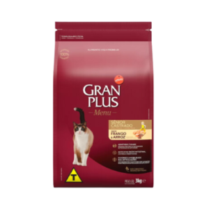 Ração Granplus Gato Sênior Menu Frango e Arroz 3Kg