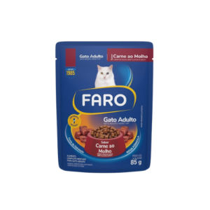 Ração Úmida Faro Gato Adulto Carne ao Molho 85g