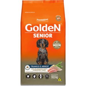 Ração Golden Cão Sênior Raças Pequenas a Partir de 7 anos Frango e Arroz 10,1kg
