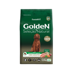 Ração Golden Cão Sênior Raças Médias e Grandes Seleção Natural Frango e Arroz 12kg