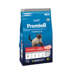Ração Premier Gato Castrado Fórmula Frango 1,5kg