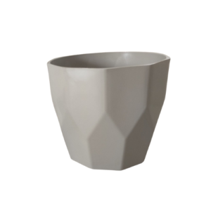 Cachepô Plástico Facetado Grafite 14 - Vasos Brasil
