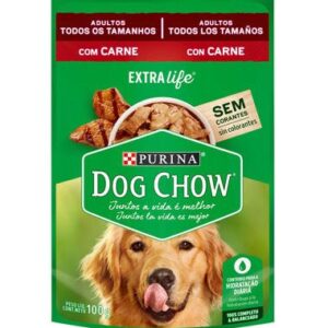 Ração Úmida Dog Chow Cão Adulto Todos os Tamanhos Carne 100g