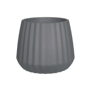 Vaso Cachepot Wave 15cm Cinza - Mor