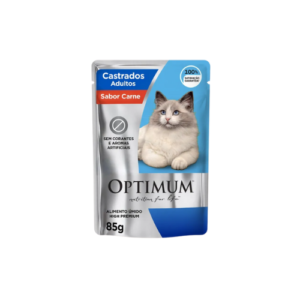 Ração Úmida Optimum Gato Castrado Carne 85g