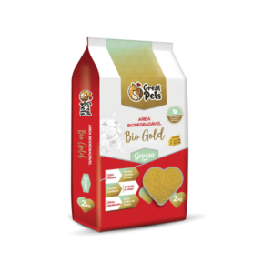 Areia Sanitária Great Pets Biodegradável Bio Gold Grossa 2kg