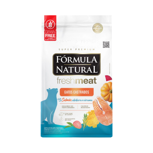Ração Fórmula Natural Gato Castrado Fresh Meat Salmão 1kg