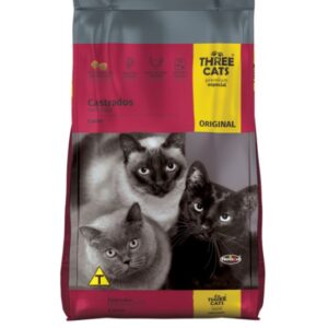Ração Three Cats Gato Castrado Original Carne 1kg