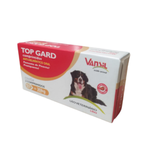Vermífugo Top Gard Cães 30Kg - 2 comprimidos - Vansil