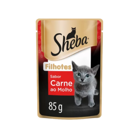 Ração Úmida Sheba Gato Filhote Carne ao Molho 85g