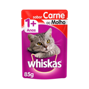 Ração Úmida Whiskas Gato Adulto Carne 85g