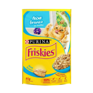 Ração Úmida Friskies Gato Peixe Branco ao Molho 85g