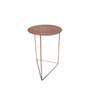 Suporte Chão Metal Geométrico Bronze - Burguina Cerâmicas