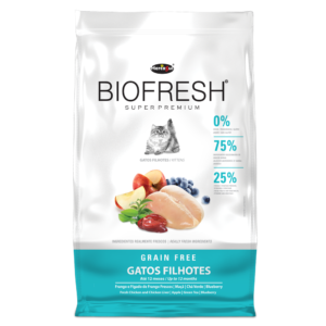 Ração Biofresh Gato Filhote Frango e Fígado de Frango Frescos, Maça, Chá Verde e Blueberry 400g