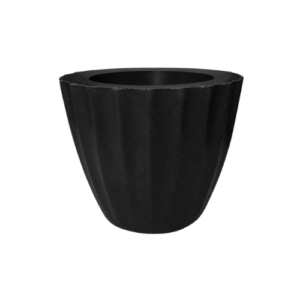 Vaso Linear  Preto S/Prato - Vasos Brasil