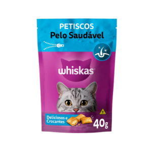 Petisco Whiskas Temptations Gato Adulto Pelo Saudável 40g