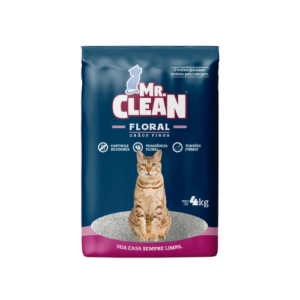 Areia Higiênica Mr. Clean Floral 4kg