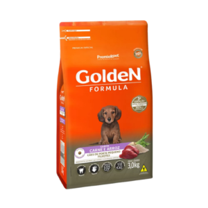 Ração Golden Cão Filhote Raças Pequenas e Minis Carne e Arroz 3kg