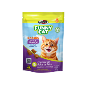 Petisco Funny Cat Controle de Bolas de Pelo Frango 50g