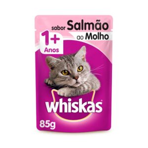 Ração Úmida Whiskas Gato Adulto Salmão 85g