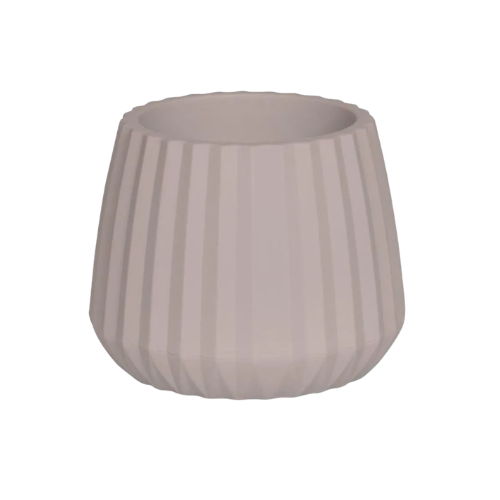 Vaso Cachepot Wave 15cm Branco Antigo - Mor