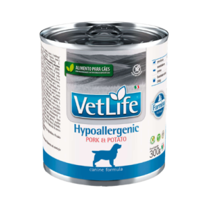 Ração Úmida VetLife Cão Adulto Hypoallergenic Porco e Batata 300g