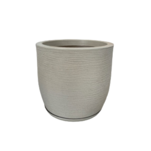 Vaso Redondo Grafiato N2 Areia - Vasos Brasil