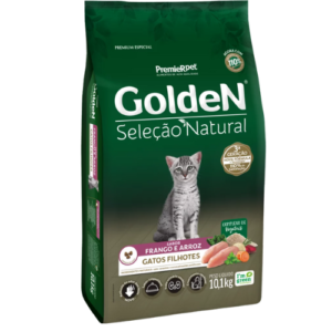 Ração Golden Gato Filhotes Seleção Natural Frango e Arroz 10,1kg