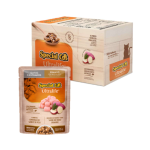Caixa Ração Úmida Special Cat Gato Castrado Ultralife Frango com Batata Doce 85g - 12un