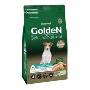Ração Golden Cão Adulto Raças Pequenas Seleção Natural Frango e Arroz 3kg