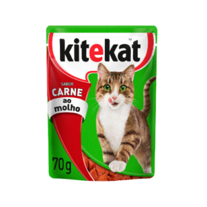 Ração Úmida KiteKat Gato Adulto Sabor Carne 70g