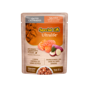 Ração Úmida Special Cat Gato Castrado Ultralife Salmão com Batata Doce 85g