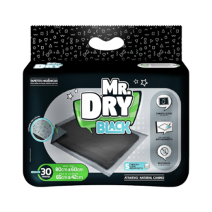 Tapete Higiênico Mr. Dry Black 80x60 30un