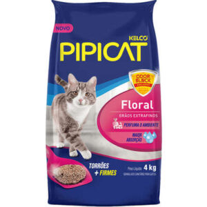Areia Sanitária Pipicat Floral 4kg