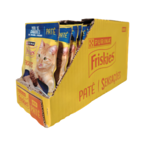 Caixa Patê Friskies Sensações Gato Adulto Mar de Sabores 75g - 15un