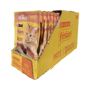 Caixa Patê Friskies Sensações Gato Adulto Salmão 75g - 15un