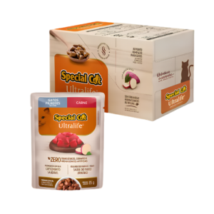 Caixa Ração Úmida Special Cat Gato Filhote Ultralife Carne e Batata Doce 85g - 12un