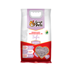 Granulado Higiênico Biodegradável Great Pets Tofu Lavanda 2kg